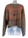 Altuzarra Size XS Gray, Red, Cream Cashmere Metallic Thread Floral Knit Sweater Gray, Red, Cream / XS