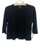 Minnie Rose Size XS Black Cashmere 3/4 Sleeve Knit Ribbed Detail Sweater Black / XS