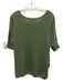 Minnie Rose Size XS/S Moss Green Cashmere Short Sleeve V Neck Knit Sweater Moss Green / XS/S