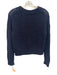 Vince Size XS Navy Blue Cotton & Nylon Long Sleeve Loose Knit V Neck Sweater Navy Blue / XS