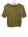 Co Size S Split Pea Green Cotton & Nylon Short Sleeve Chunky Knit Sweater Split Pea Green / S