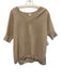 Minnie Rose Size XS/S Cream Beige Cashmere Short Sleeve V Neck Knit Sweater Cream Beige / XS/S