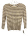 Vince Size XS Beige, White, Brown Cotton, Wool & Cashmere 3/4 Sleeve Sweater Beige, White, Brown / XS