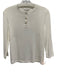 Vince Size XS White Viscose & Spandex 3/4 Sleeve 1/4 Button Knit Top White / XS