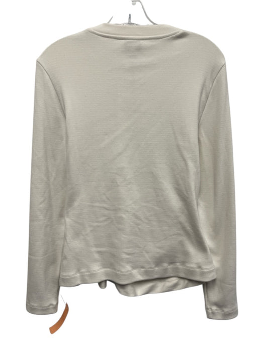 Tanya Taylor Size S Cream White Organic Cotton & Elastane Long Sleeve Top Cream White / S