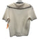 Naadam Size XS Cream White & Black Cashmere Short Sleeve Blanket Stitch Sweater Cream White & Black / XS