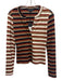 Veronica Beard Size S Brown, orange, Blue Cotton & Elastane Long Sleeve Top Brown, orange, Blue / S