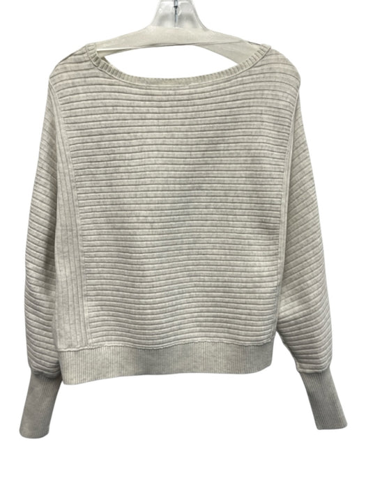 Free People Size XS Beige Gray Polyester & Polyamide Long Sleeve Sweater Beige Gray / XS