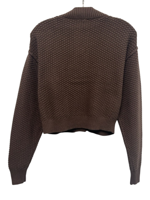 Free People Size XS Brown Cotton & Acrylic Long Sleeve Chunky Knit Cardigan Brown / XS
