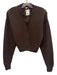 Free People Size XS Brown Cotton & Acrylic Long Sleeve Chunky Knit Cardigan Brown / XS