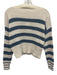 Splendid Collection Size XS Cream & Blue Cotton Long Sleeve Stripe Knit Sweater Cream & Blue / XS
