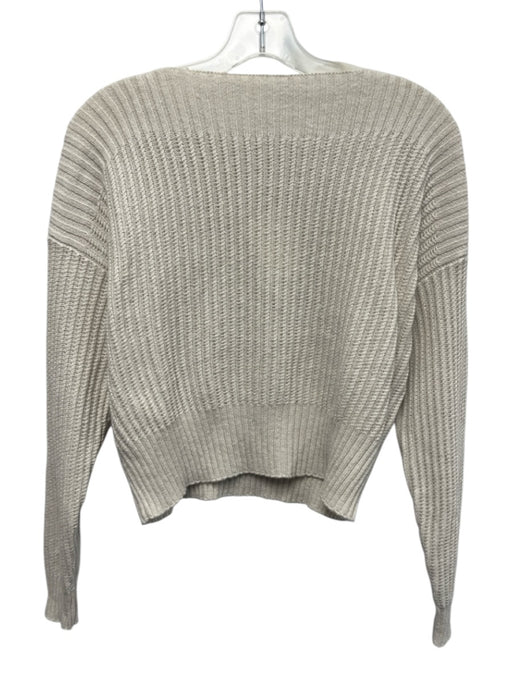Splendid Collection Size XS Cream Cotton Long Sleeve Knit Wide Neck Sweater Cream / XS