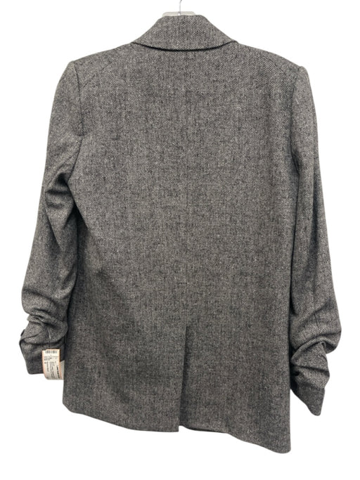 Veronica Beard Size 0 Black & White Polyester & Wool Blend Herringbone Jacket Black & White / 0