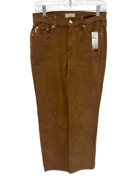 DL1961 Size 25 Camel Brown Cotton Corduroy High Rise Slim Straight Pants Camel Brown / 25