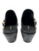 Stuart Weitzman Shoe Size 6.5 Black Leather Gold Buckle Pointed Almond Toe Mules Black / 6.5