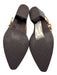Stuart Weitzman Shoe Size 6.5 Brown Leather Gold Buckle Pointed Almond Toe Mules Brown / 6.5