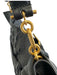 Balmain Black Croc Embossed Leather Gold hardware Magnetic Close Buckle Bag Black / M/L