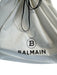 Balmain Black Croc Embossed Leather Gold hardware Magnetic Close Buckle Bag Black / M/L