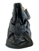 Balmain Black Croc Embossed Leather Gold hardware Magnetic Close Buckle Bag Black / M/L
