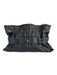 Balmain Black Croc Embossed Leather Gold hardware Magnetic Close Buckle Bag Black / M/L