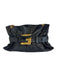 Balmain Black Croc Embossed Leather Gold hardware Magnetic Close Buckle Bag Black / M/L