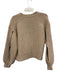 Nanushka Size XS Beige Wool & Cashmere Ribbed Knit Button Front Cardigan Sweater Beige / XS