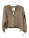 Nanushka Size XS Beige Wool & Cashmere Ribbed Knit Button Front Cardigan Sweater Beige / XS