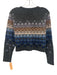 Cinq a Sept Size XS Gray, Blue & Purple Wool Blend Knit Stud Detail Sweater Gray, Blue & Purple / XS