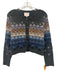 Cinq a Sept Size XS Gray, Blue & Purple Wool Blend Knit Stud Detail Sweater Gray, Blue & Purple / XS