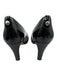 Stuart Weitzman Shoe Size 6.5 Black Leather Upper Patent Peep Toe Mid Heel Pumps Black / 6.5