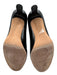Stuart Weitzman Shoe Size 6.5 Black Leather Upper Patent Peep Toe Mid Heel Pumps Black / 6.5