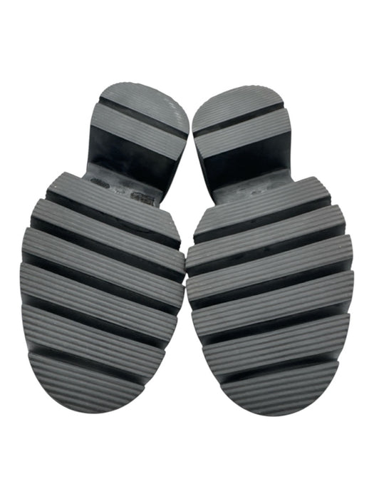 Stuart Weitzman Shoe Size 6.5 Gunmetal Silver Leather Upper Lug Sole Loafers Gunmetal Silver / 6.5