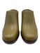 Vince Shoe Size 6.5 Olive Green Leather Upper Wood Sole Round Toe Slip On Mules Olive Green / 6.5