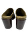 Vince Shoe Size 6.5 Olive Green Leather Upper Wood Sole Round Toe Slip On Mules Olive Green / 6.5