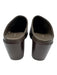 Vince Shoe Size 6.5 Deep Green Leather Upper Wood Sole Round Toe Slip On Mules Deep Green / 6.5