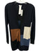 Akris Punto Size 2 Black, Brown & Multi Wool Thin Knit Color Block Sweater Black, Brown & Multi / 2
