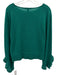 Autumn Cashmere Size XS Green Cashmere Knit Round Neck Ruffle Cuff Sweater Green / XS