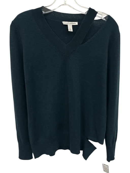 Autumn Cashmere Size XS Navy Blue Cashmere Knit V Neck Cut Outs Sweater Navy Blue / XS