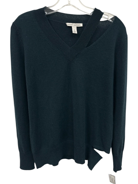 Autumn Cashmere Size XS Navy Blue Cashmere Knit V Neck Cut Outs Sweater Navy Blue / XS
