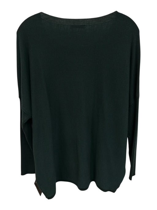 Natori Size XS Hunter Green Acrylic Blend Rib Knit Wide Neck Wide Sweater Hunter Green / XS