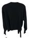 Cinq a Sept Size XS Black Cashmere Crew Neck Side Knot Ribbed Cuffs Sweater Black / XS