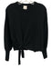Cinq a Sept Size XS Black Cashmere Crew Neck Side Knot Ribbed Cuffs Sweater Black / XS