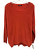 Natori Size XS Pumpkin Orange Acrylic Blend Rib Knit Wide Neck Wide Sweater Pumpkin Orange / XS