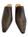 Donald Pliner Shoe Size 6.5 Chocolate Brown Leather Basket Weave Mule Pumps Chocolate Brown / 6.5