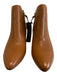 Sofft Shoe Size 6.5 Carmel Brown Leather Rounded Point Toe Stacked Heel Booties Carmel Brown / 6.5