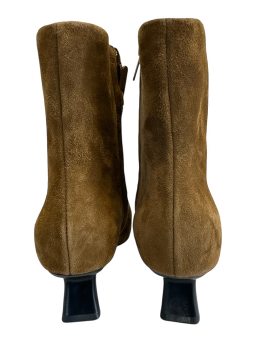 Vince Shoe Size 6.5 Cognac Brown Suede Pointed Toe Kitten Heel Ankle Booties Cognac Brown / 6.5
