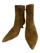 Vince Shoe Size 6.5 Cognac Brown Suede Pointed Toe Kitten Heel Ankle Booties Cognac Brown / 6.5