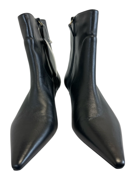 Stuart Weitzman Shoe Size 6.5 Black Leather Pointed Toe Ankle Booties Black / 6.5