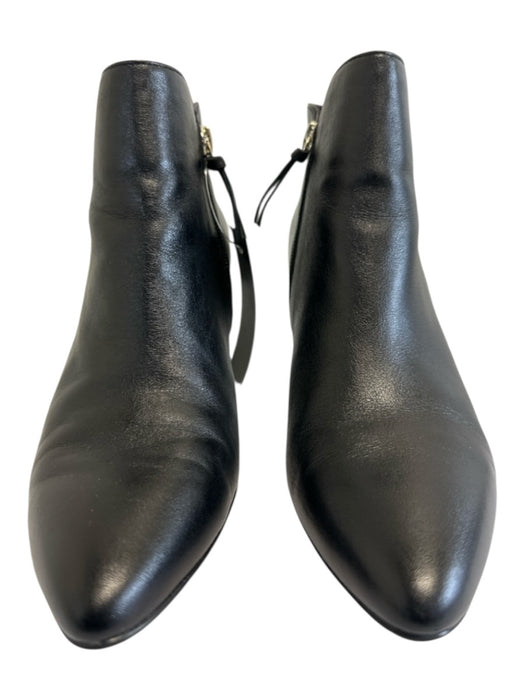 Sofft Shoe Size 6.5 Black Leather Rounded Point Toe Kitten Heel Ankle Booties Black / 6.5
