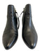 Sofft Shoe Size 6.5 Black Leather Rounded Point Toe Kitten Heel Ankle Booties Black / 6.5